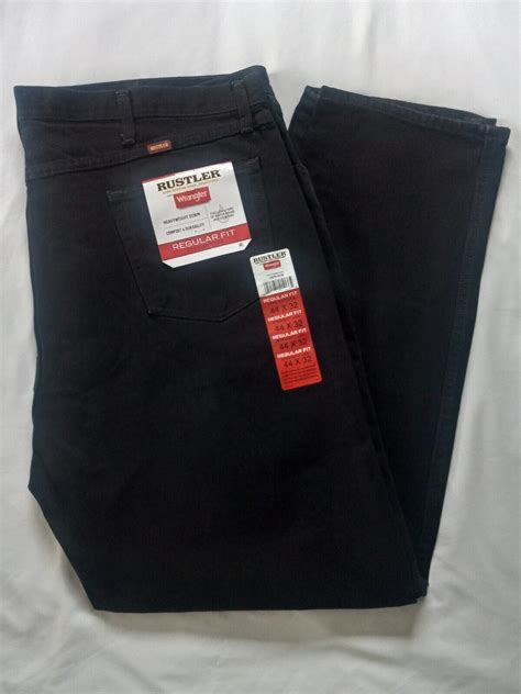 Men S Rustler By Wrangler Classic Regular Fit Straight Leg Jeans Black