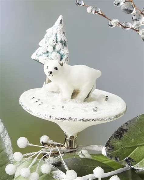 Neiman Marcus Polar Bear On Snow Clip On Neiman Marcus