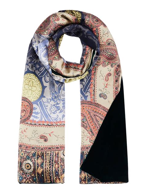 The Silk And Velvet Scarf Kashmir Crimson Cashmere