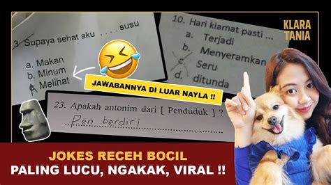 JOKES RECEH BOCIL PALING LUCU NGAKAK VIRAL Klara Tania YouTube