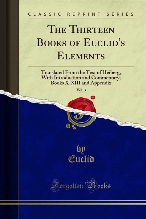 Amazon The Thirteen Books Of Euclids Elements Vol 3 Translated