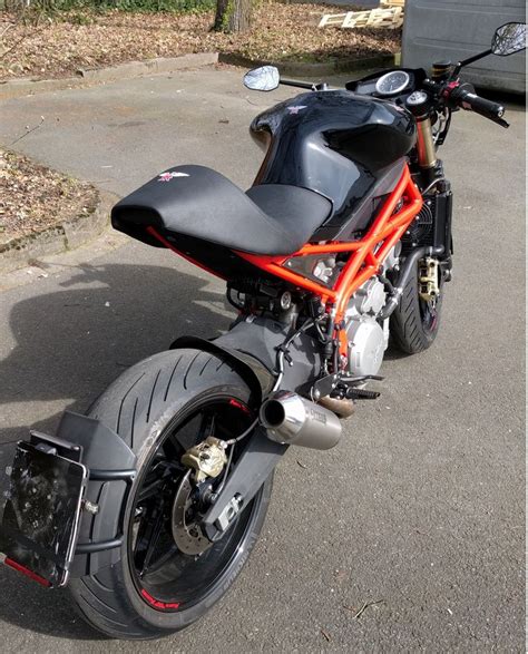 Custom Bike Racer Black And Orange Motorcycle