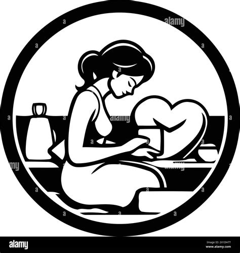 Vector Illustration Of A Female Masseur Making Massage In The Spa Salon