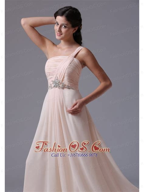 Wholesale Empire Baby Pink One Shoulder Newtown Connecticut Prom Dress