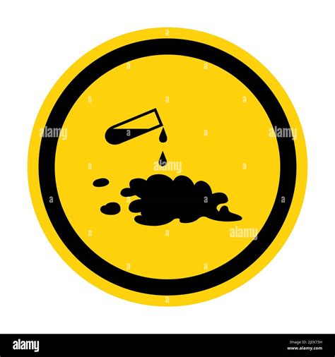 Beware Chemical Spill Symbol Sign Isolate On White Backgroundvector