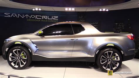 Hyundai Santa Cruz Crossover Truck Concept Exterior Walkaround 2015 Detroit Auto Youtube