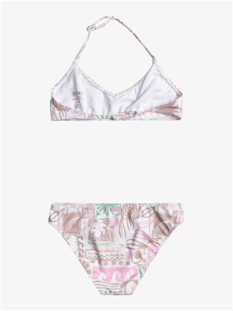 Totally Iconic Triangle Two Piece Bikini Set For Girls 6 16 Roxy