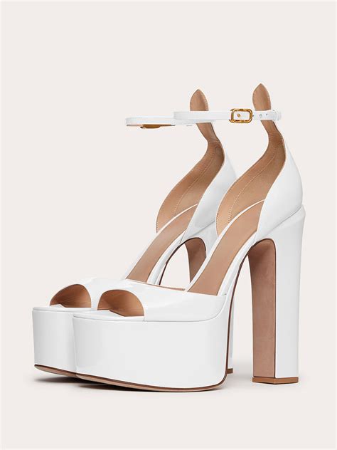 Sandales à talons hauts nude plateforme bout ouvert bride à la cheville chaussures de bal de