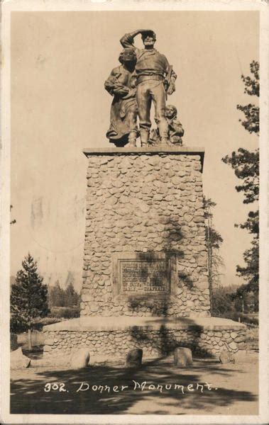 Donner Monument Truckee Ca Postcard