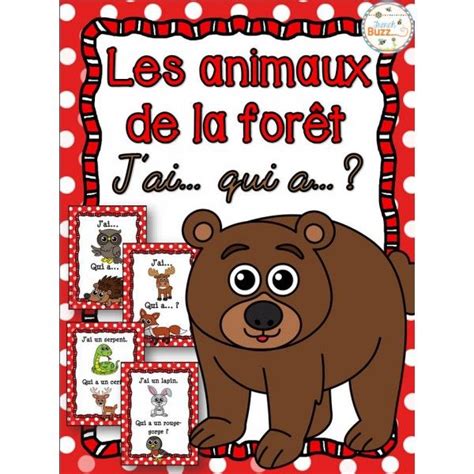 A Poster With The Words Les Animaux De La Foret