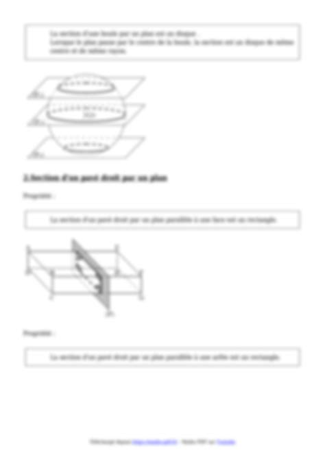 Solution Volumes Et Sections De Solides Cours De Maths En Eme A