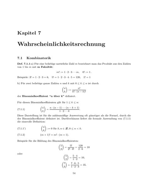 Wahrscheinlichkeitsrechnung