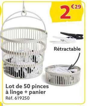 Promo Lot De Pinces Linge Panier Chez Gifi Icatalogue Fr