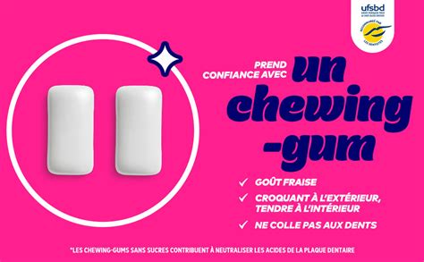 FREEDENT Chewing gum goût Fraise sans sucres 5 paquets de 10