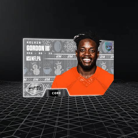 Melvin Gordon Iii 2022 Holiday Set Core Nft For Sale 2022 Reignmakers Football Reignmakers