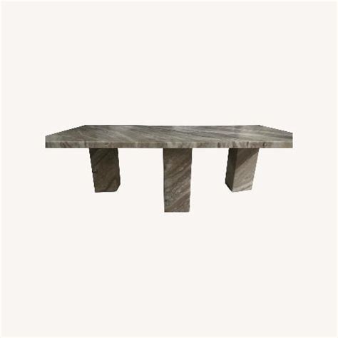 CB2 Marble Coffee Table Round AptDeco