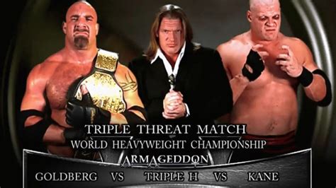 Goldberg Vs Triple H Vs Kane Armageddon 2003 Full Match TokyVideo