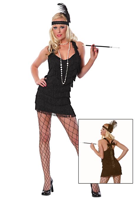 Sexy Black Lindy Lace Flapper Costume