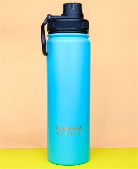 Quenched Thirst 22oz Large Insulated Stainless Steel Bottle Hot Cold