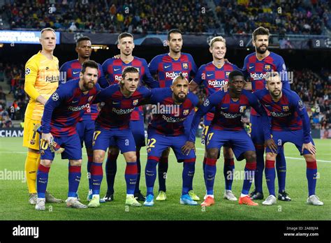 Barcelona Spain 5th Nov 2019 FC Barcelona Team Group Line Up