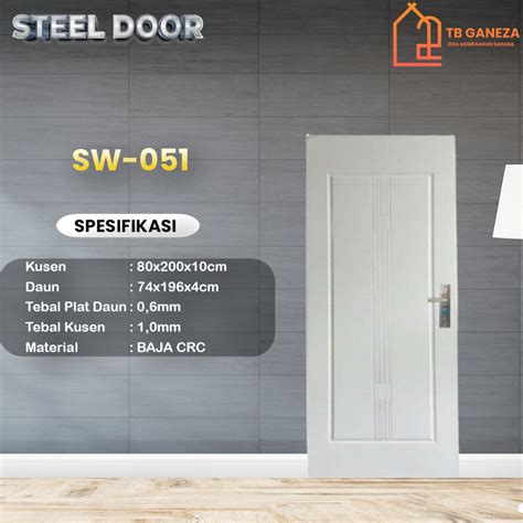 Jual TB GANEZA SW 051 Pintu Plat Baja Single Utama Pintu Kamar