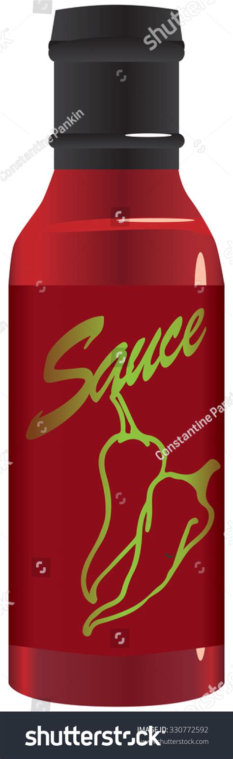 Hot Pepper Sauce Glass Bottle Vector Stock Vector Royalty Free 330772592 Shutterstock