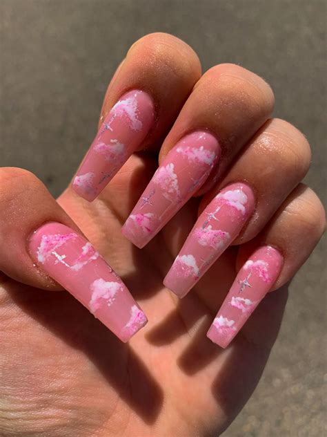 Girly Acrylic Nails Cute Pink Nails Pink Acrylic Nail Designs Drip