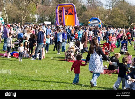 Mill Hill Park Playground Reopening Celebration Crowds Of People Having