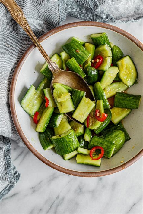 Chinese Cucumber Salad Smashed Cucumber Salad A Beautiful Plate