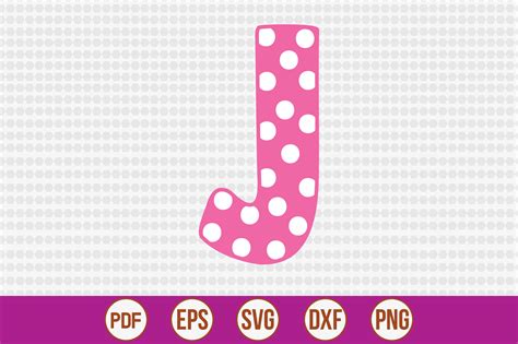 J Polka Dot Alphabet Graphic By Creativemim2001 · Creative Fabrica