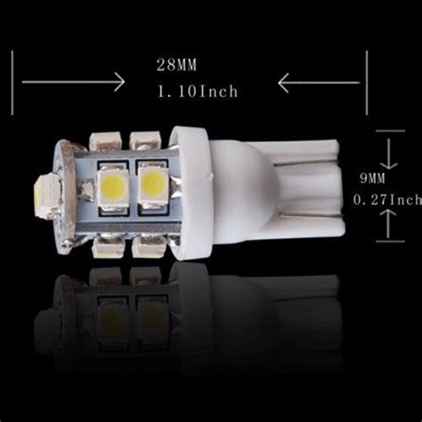 Buy 10x White Car Lights 10 LED 1210 SMD T10 W5W Bulb Wedge Side Light