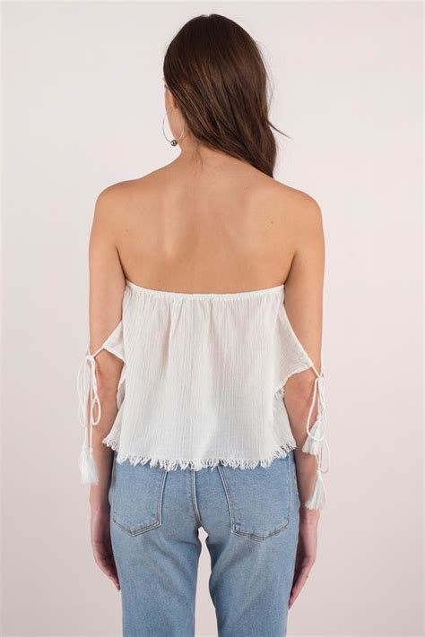 Blue Going Out Top Off Shoulder Top Blue Going Out Top 19 Tobi Us