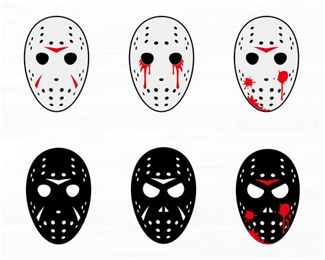 Jason Voorhees Mask Svg Friday The 13th Digital Cut File Hockey Mask