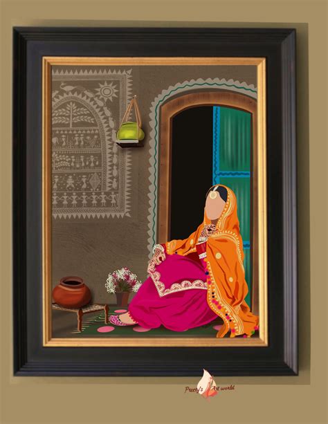 Punjabi Bride Art Print I Indian Ethnic Home Décor I | Etsy