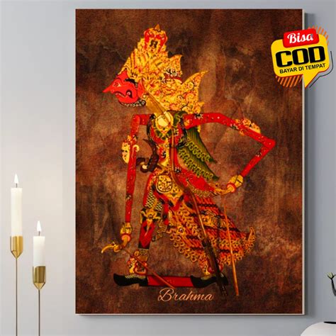 Jual Poster Wayang Kulit Brahma Untuk Hiasan Dinding Atau Wall Dekor