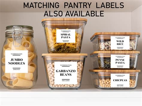 Minimalist Spice Jar Labels Custom Pantry Sticker Etsy