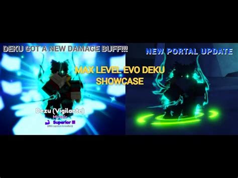 Deku Damage Buff Max Level Evo Deku Vigilante Showcase Anime