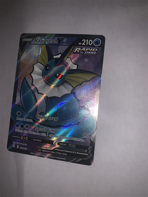 Pokémon Tcg Vaporeon V Evolving Skies 172203 Holo Ultra Rare Ebay