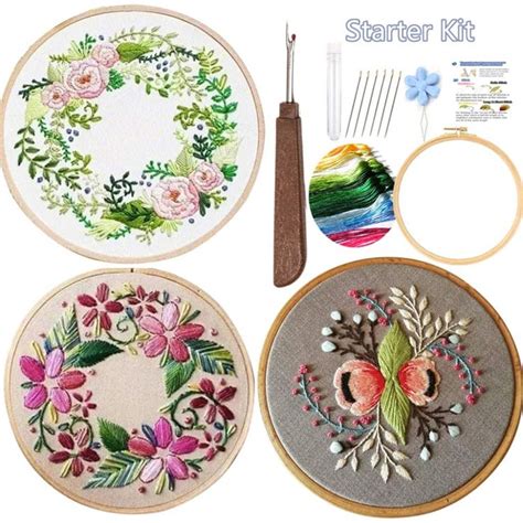 AmazonSmile Embroidery Starter Kits For Adults Beginners With Stamped