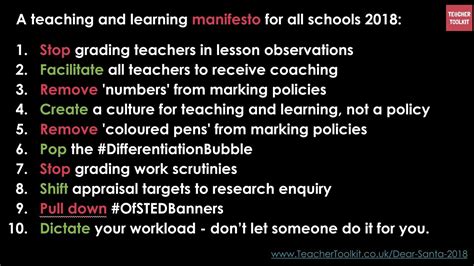 A Teaching And Learning Manifesto For All Schools By Teachertoolkit