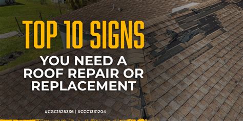 10 Signs You Need A Roof Repair Or Replacement Tallahassee