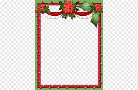 Quadro de natal simples moldura laço flor de natal png PNGWing