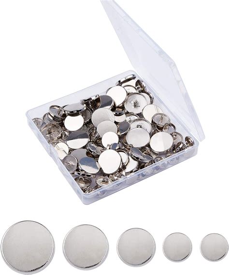 Amazon 30 Pieces Metal Flat Button Alloy Shank Button Round Shaped