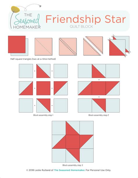 How To Make A Perfect Friendship Star Quilt Block The Seasoned Homemaker®