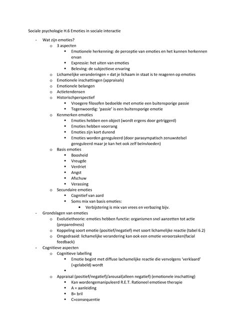 Samenvatting Sociale Psychologie Hoofdstuk 6 Sociale Psychologie H