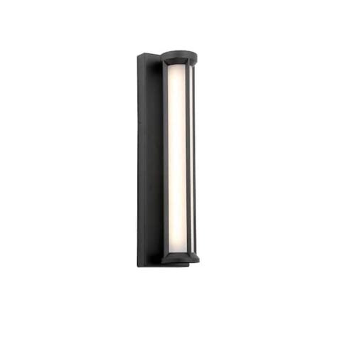 Hampton Bay Madison In Black Integrated Led Outdoor Wall Sconce