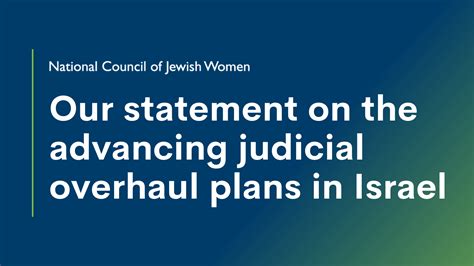 National Council Of Jewish Women Our Statement On The Advancing