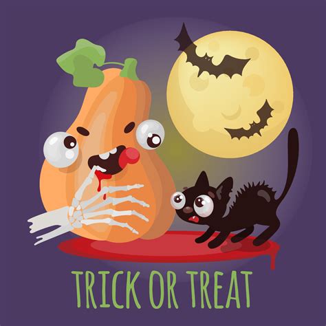 TRICK OR TREAT Halloween Cartoon Vector Illustration Set 20431943 ...