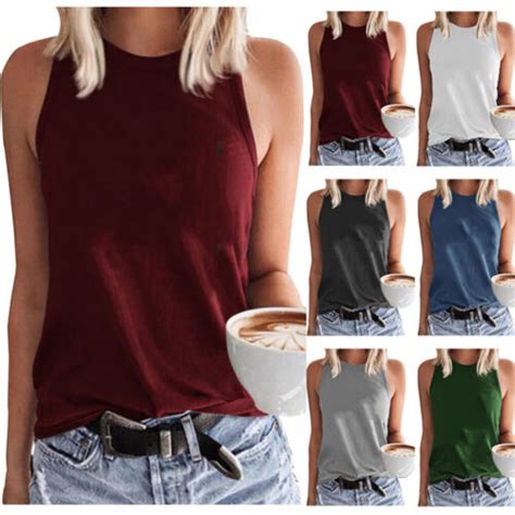 Ärmelloses Übergröße Für Lässiges Sommertop Φ Tanktop In Tanktop Dam