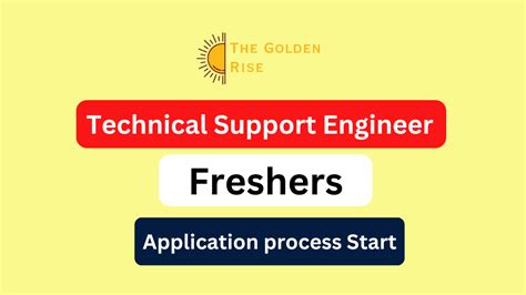 The Golden Rise Freshers Job Opening For Technical Support Engineer